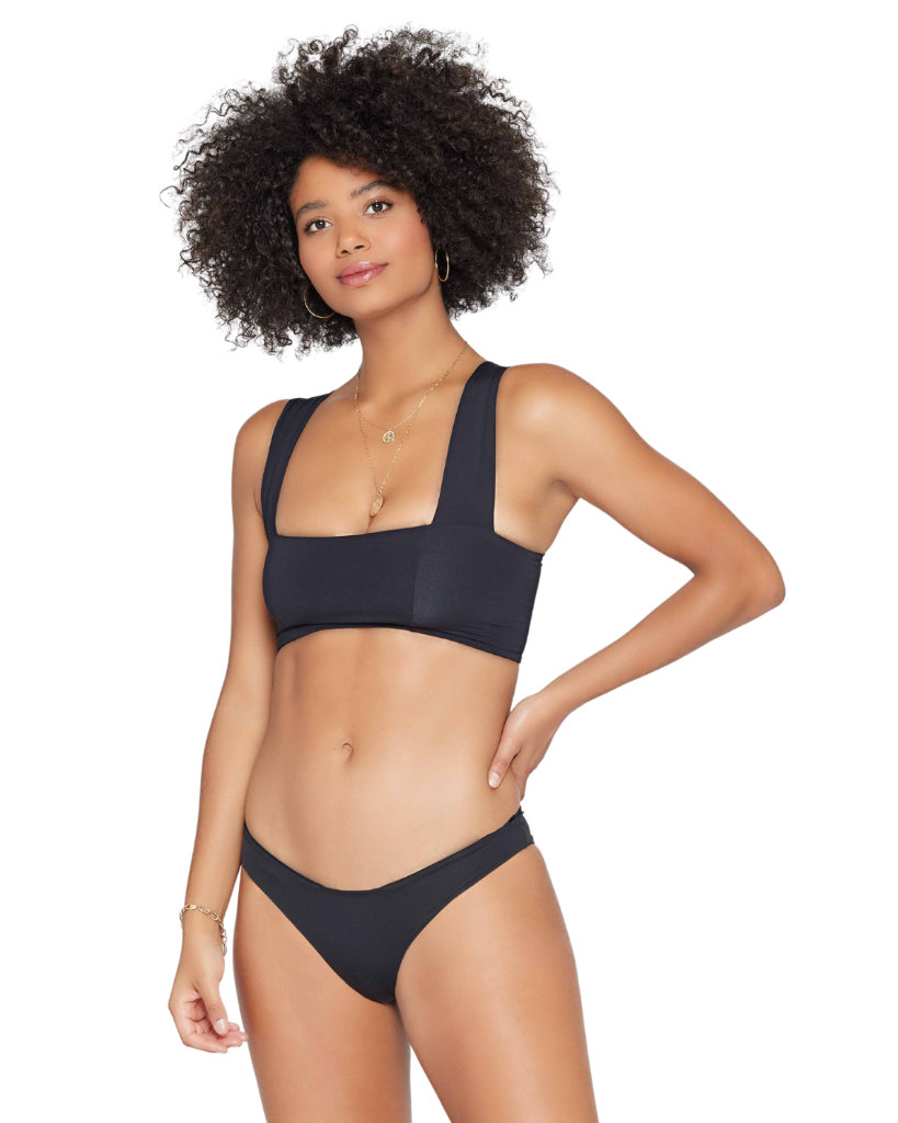 Parker bralette bikini top in Black — side view, L*Space