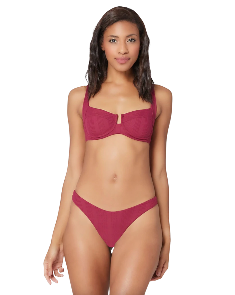 Pointelle Rib Cabana Bikini Bottom The Bikini Shoppe