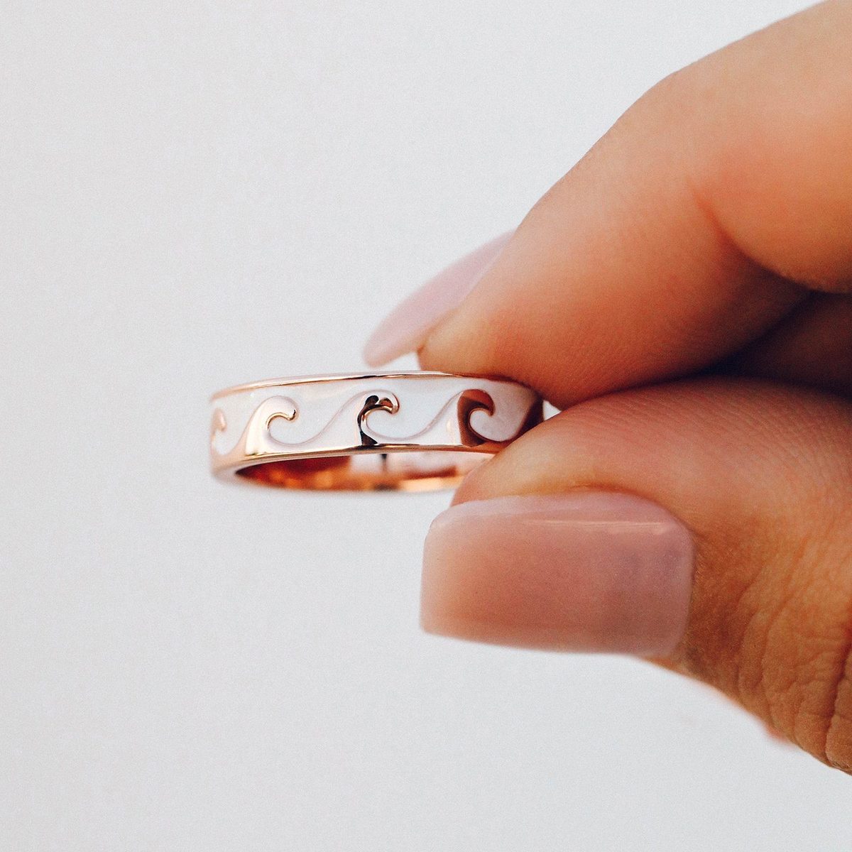 Reversible Mother of Pearl Wave Ring The Bikini Shoppe