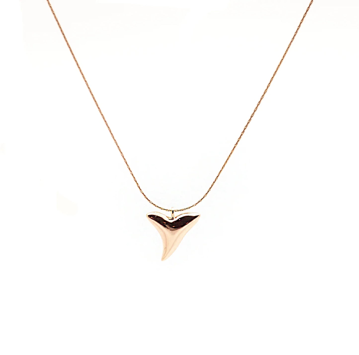 Shark tooth Salty pendants necklace by Salty Cali Jewelry — front view