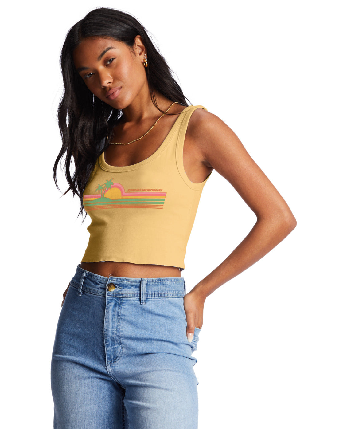 Sunbeams Cropped Tank Top The Bikini Shoppe