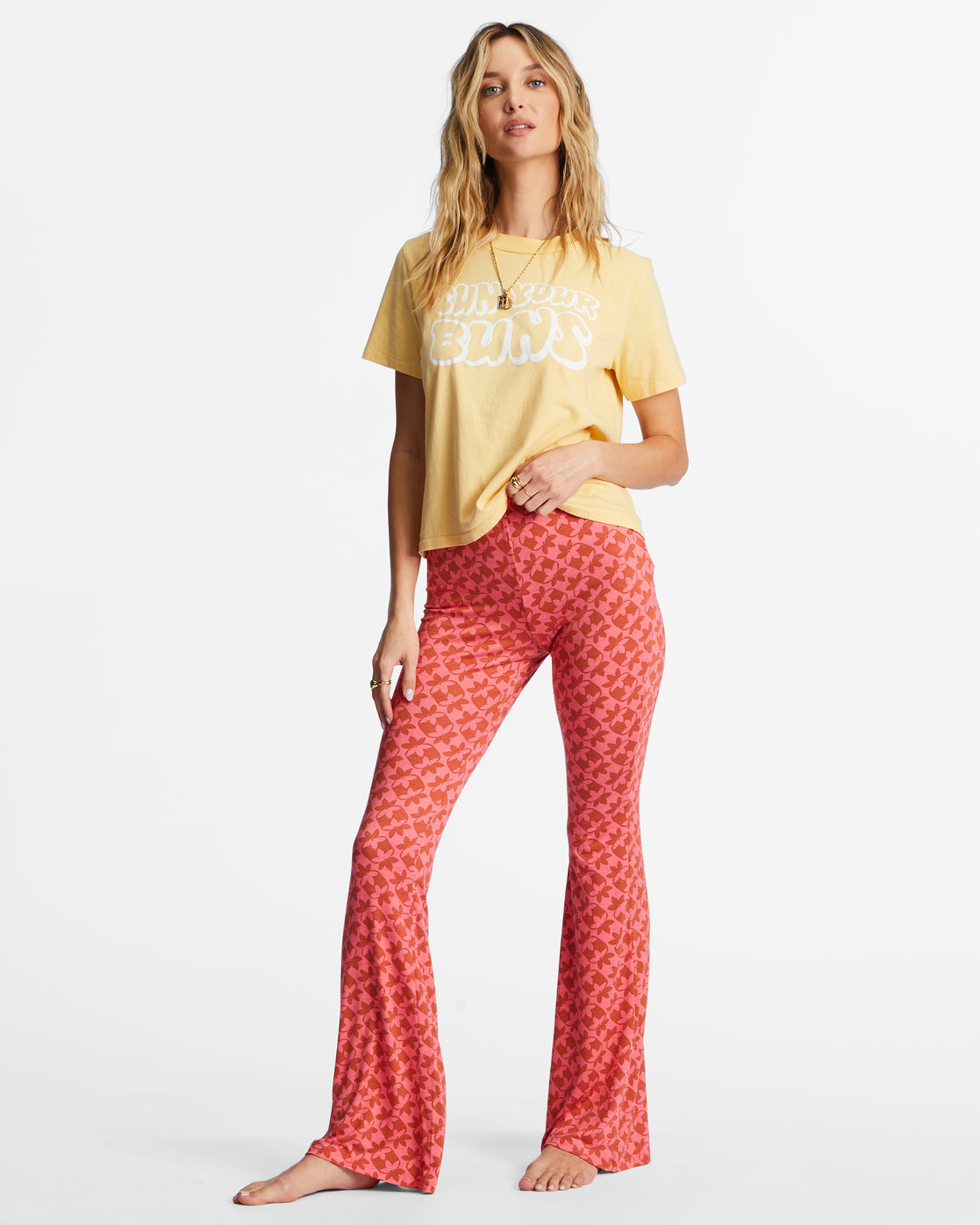 Sundown High-Waisted Flared Pants The Bikini Shoppe