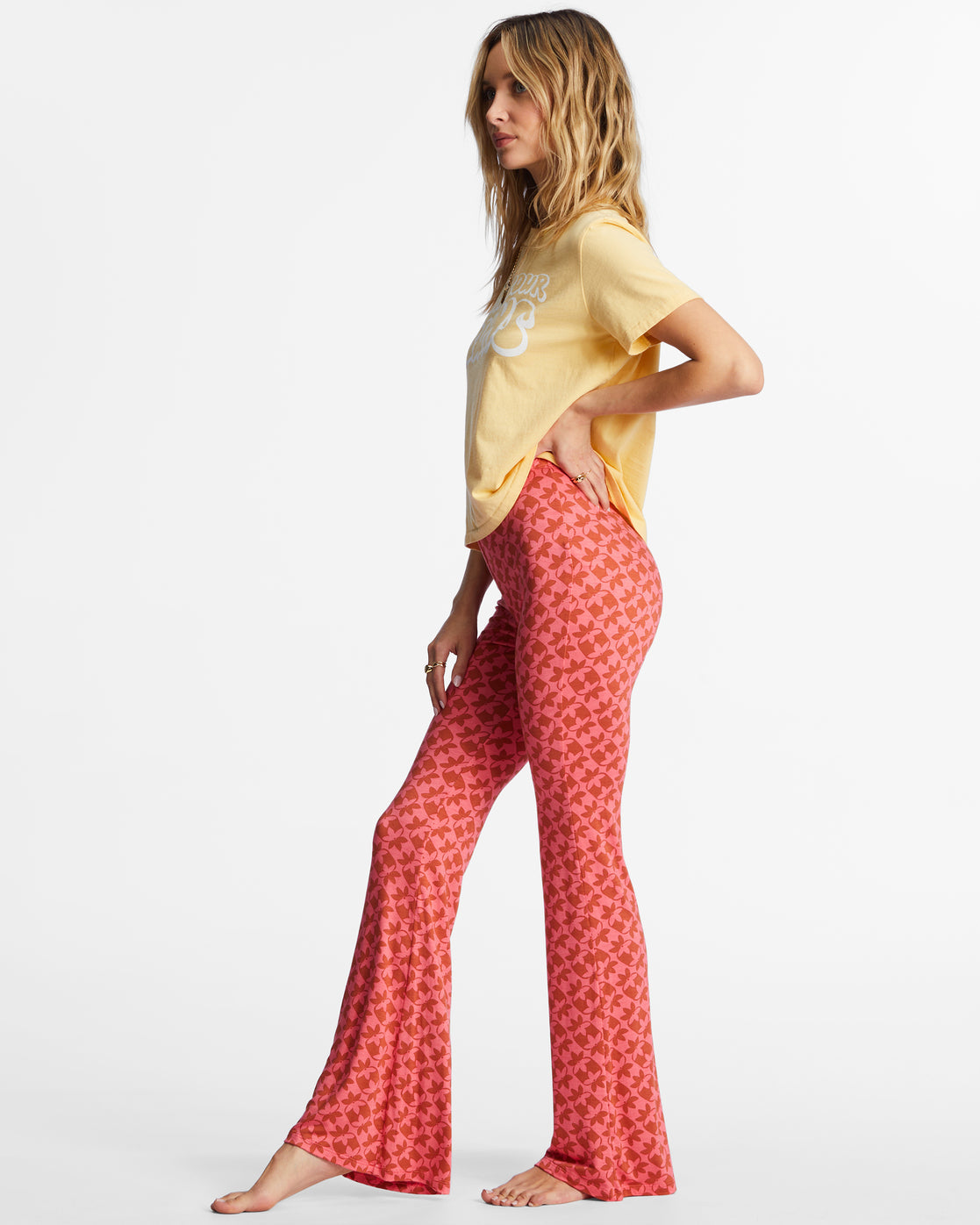 Sundown High-Waisted Flared Pants The Bikini Shoppe