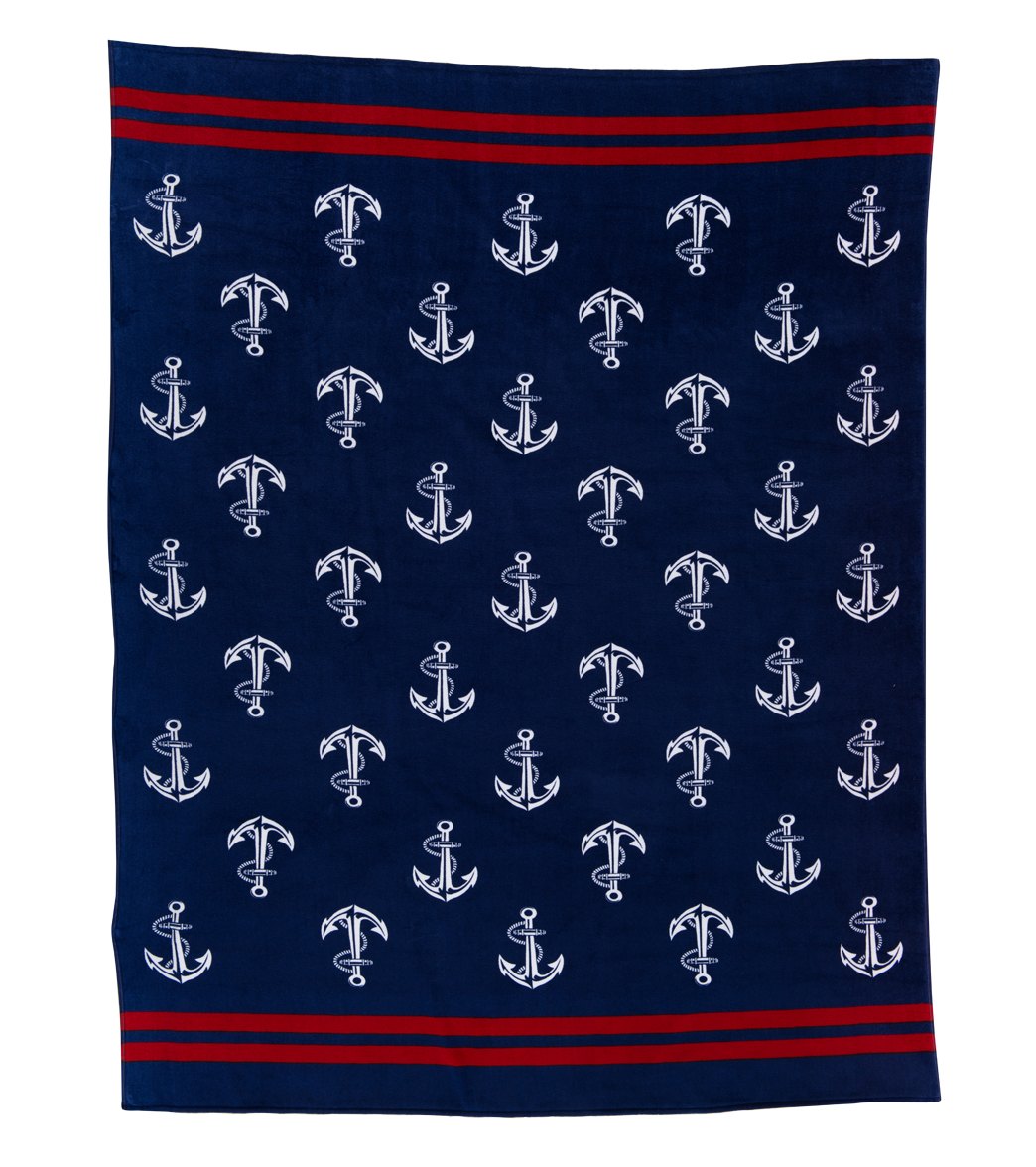 Towel for Two Anchors Beach Blanket The Bikini Shoppe