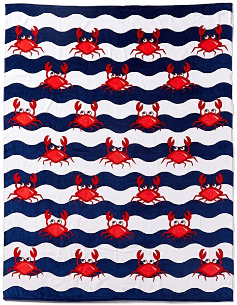 Crabby towel for two beach blanket by Dohler — oversized beach blanket