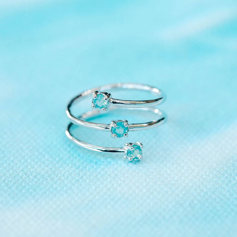 Triple Stone Wrap Toe Ring The Bikini Shoppe