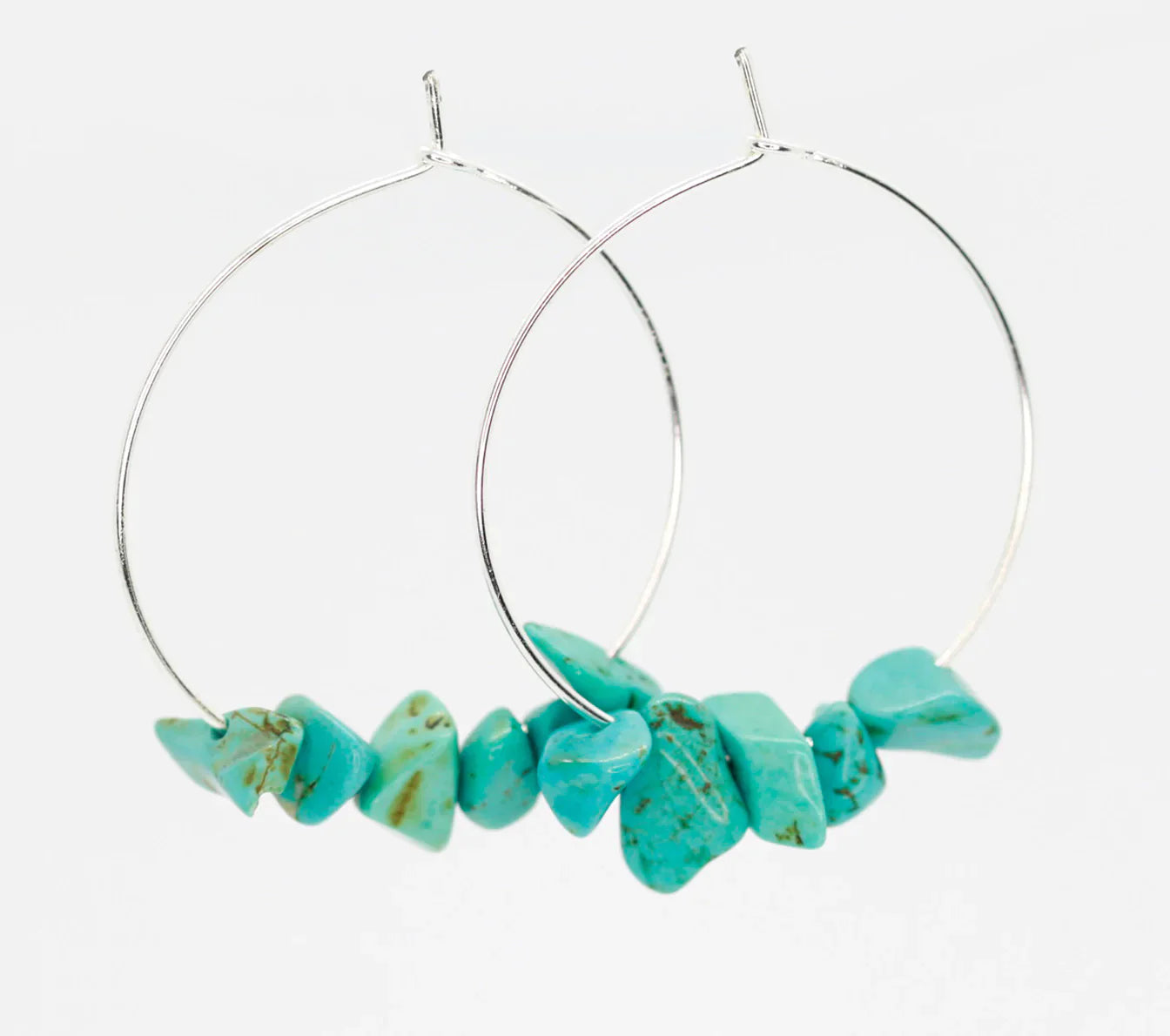 Turquoise Rock Candy Hoop Earrings The Bikini Shoppe