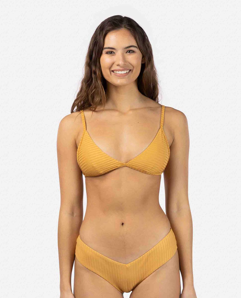Premium Surf Banded Fixed Triangle Bikini Top The Bikini Shoppe