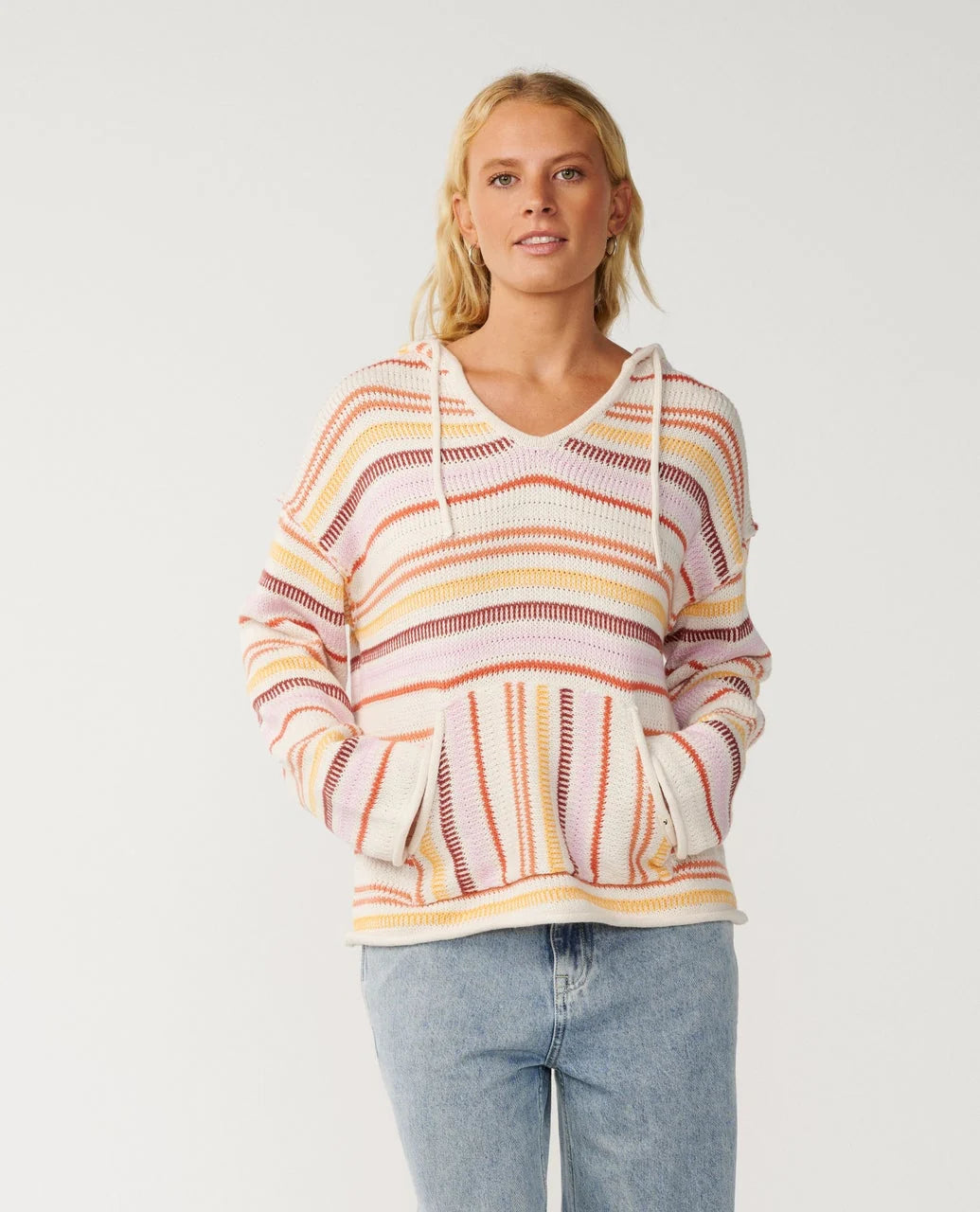 Retro Swell Stripe Poncho