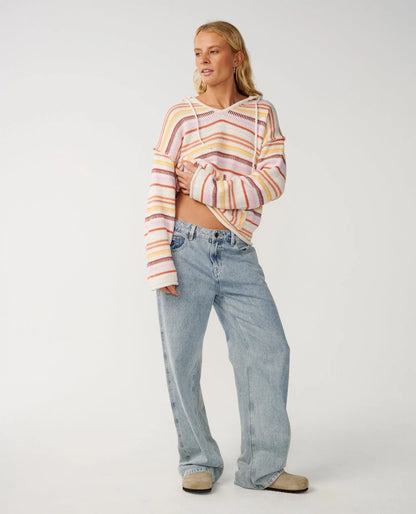 Retro Swell Stripe Poncho