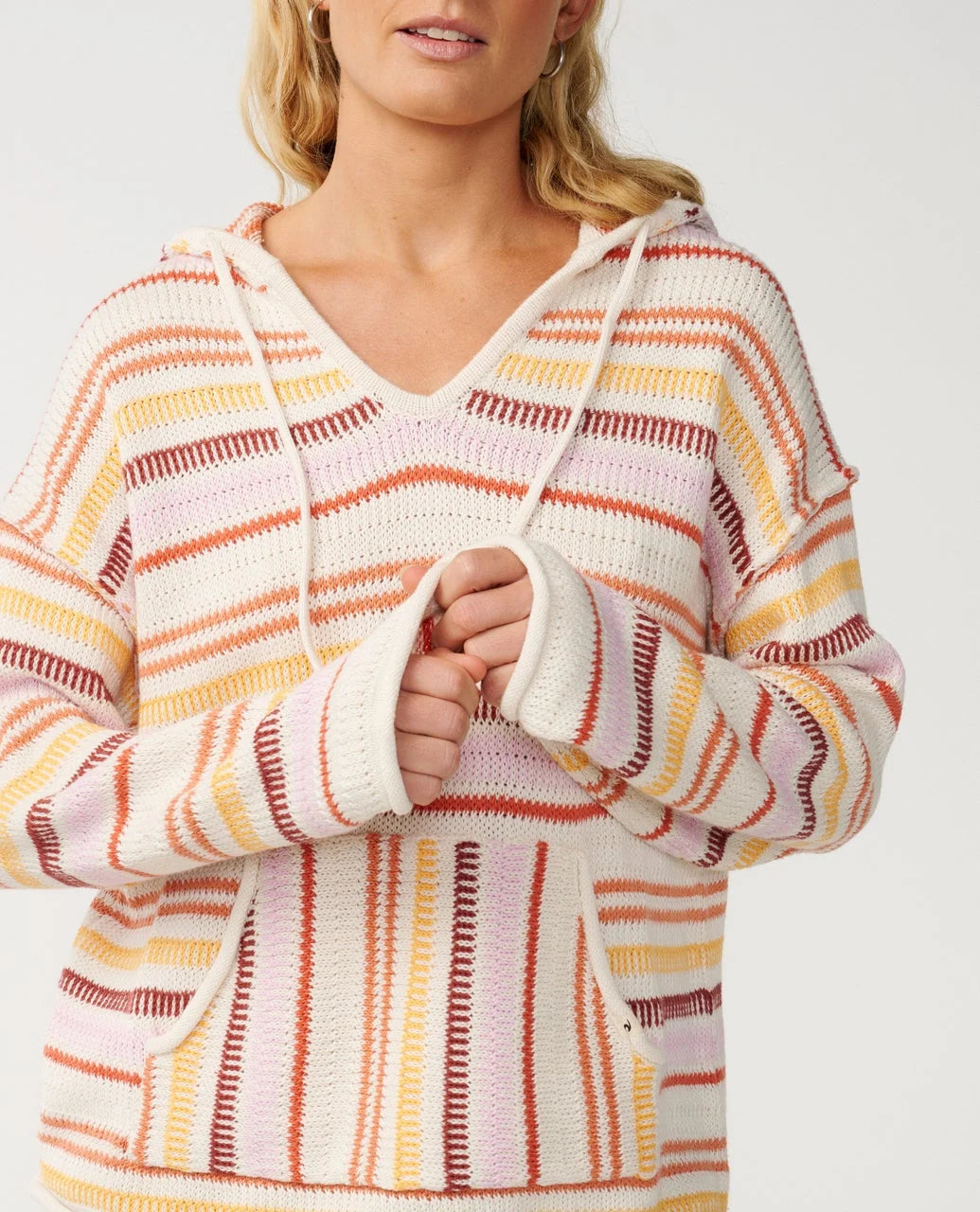 Retro Swell Stripe Poncho
