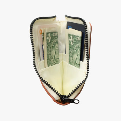 Thread Leather Zip Wallet