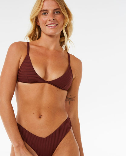 Premium Surf Banded Fixed Triangle Bikini Top The Bikini Shoppe