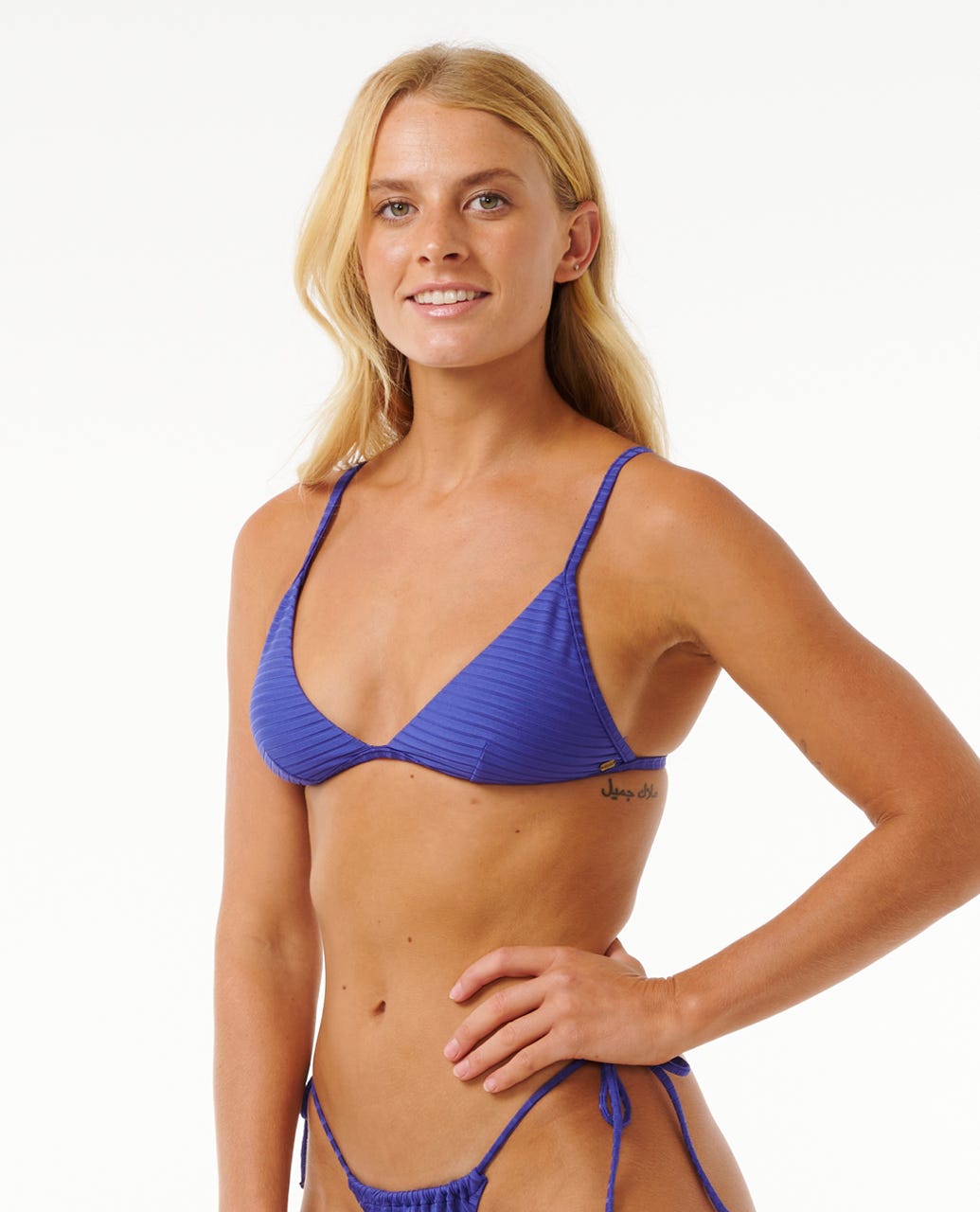Premium Surf Banded Fixed Triangle Bikini Top The Bikini Shoppe