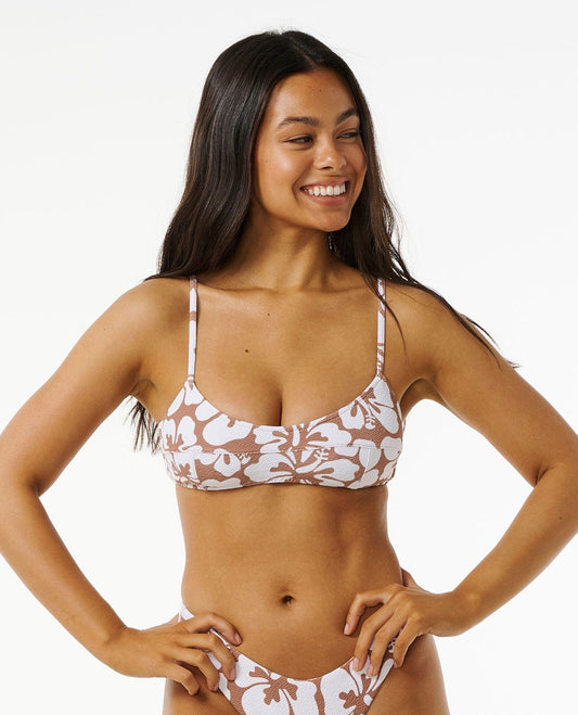 Hibiscus Heat Crop Bikini Top