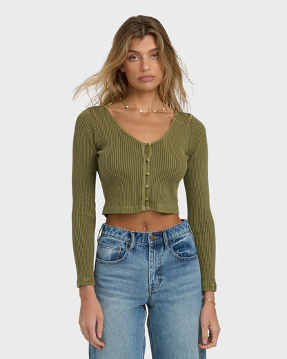 Paxton long sleeve thermal crop top by Billabong