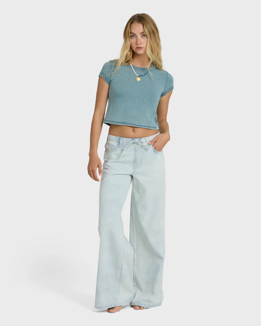 Jade Saltwashed Elastic Waist Pant