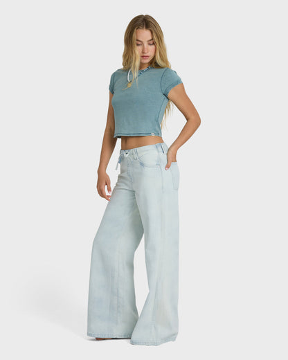 Jade Saltwashed Elastic Waist Pant