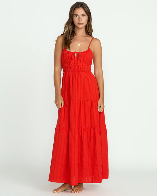 Red Aloha Maxi Dress