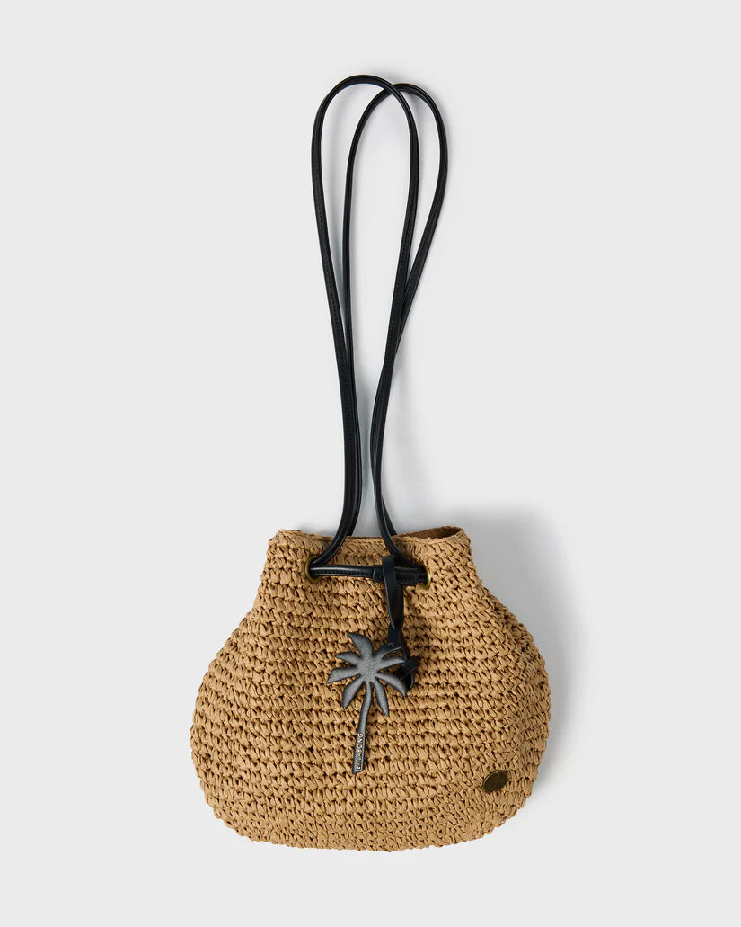 Date Palm Crossbody Mini Straw Tote