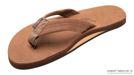 Men's Single Layer Premier Leather 1" Strap Sandal