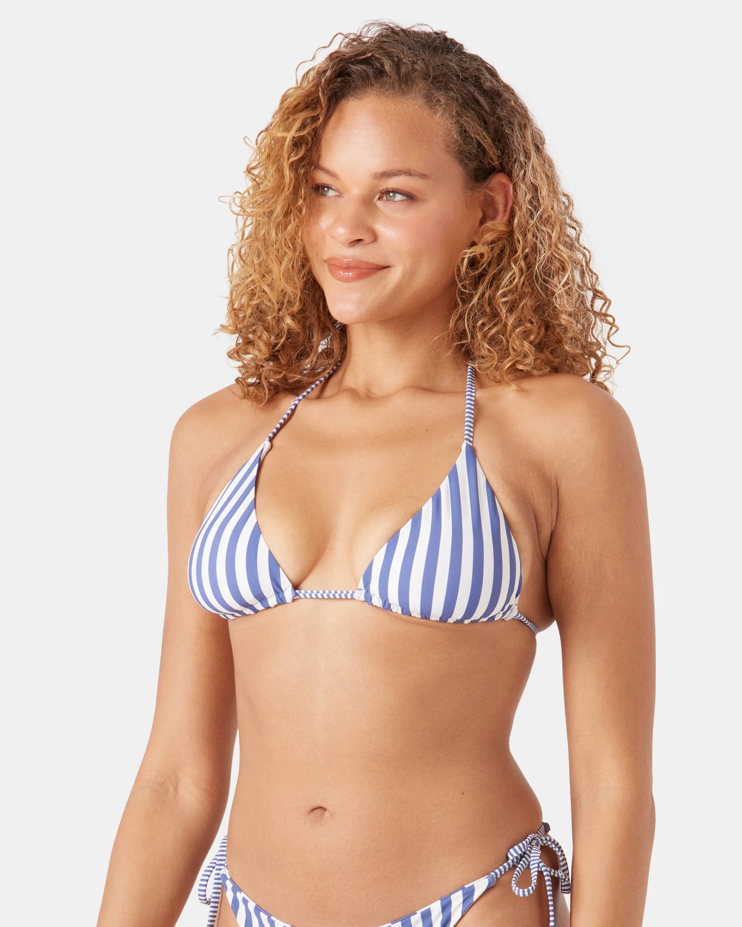 Stripe Out Reversible Tiki Triangle Bikini Top