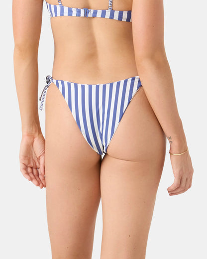 Stripe Out Reversible Tie Side Cheeky Bikini Bottom