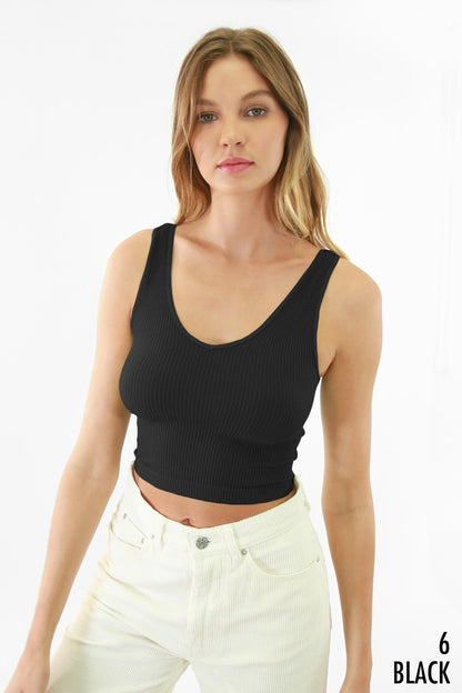 Reversible ribbed crop top by Nikibiki — color variant view