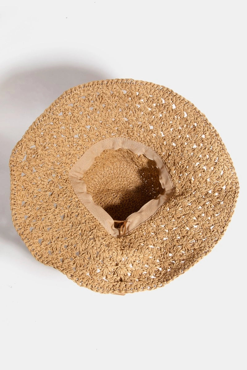 Intricate Straw Braided Bucket Hat