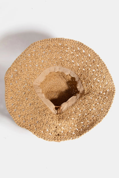 Intricate Straw Braided Bucket Hat