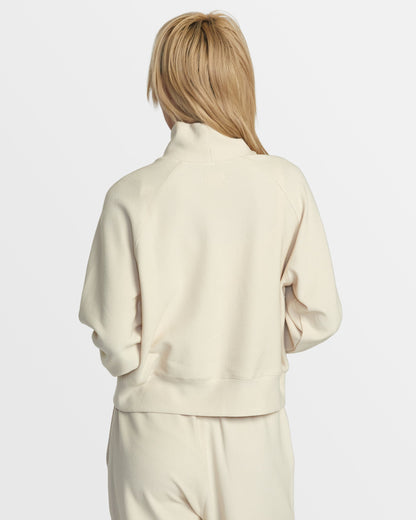 Sofie Waffle Mock Neck Top