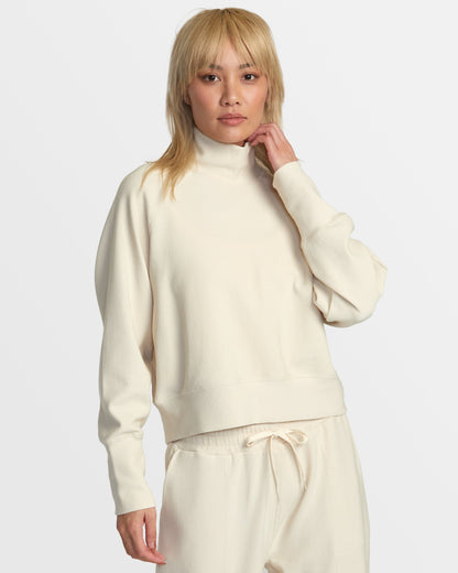 Sofie Waffle Mock Neck Top