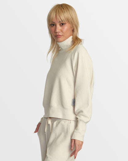 Sofie Waffle Mock Neck Top