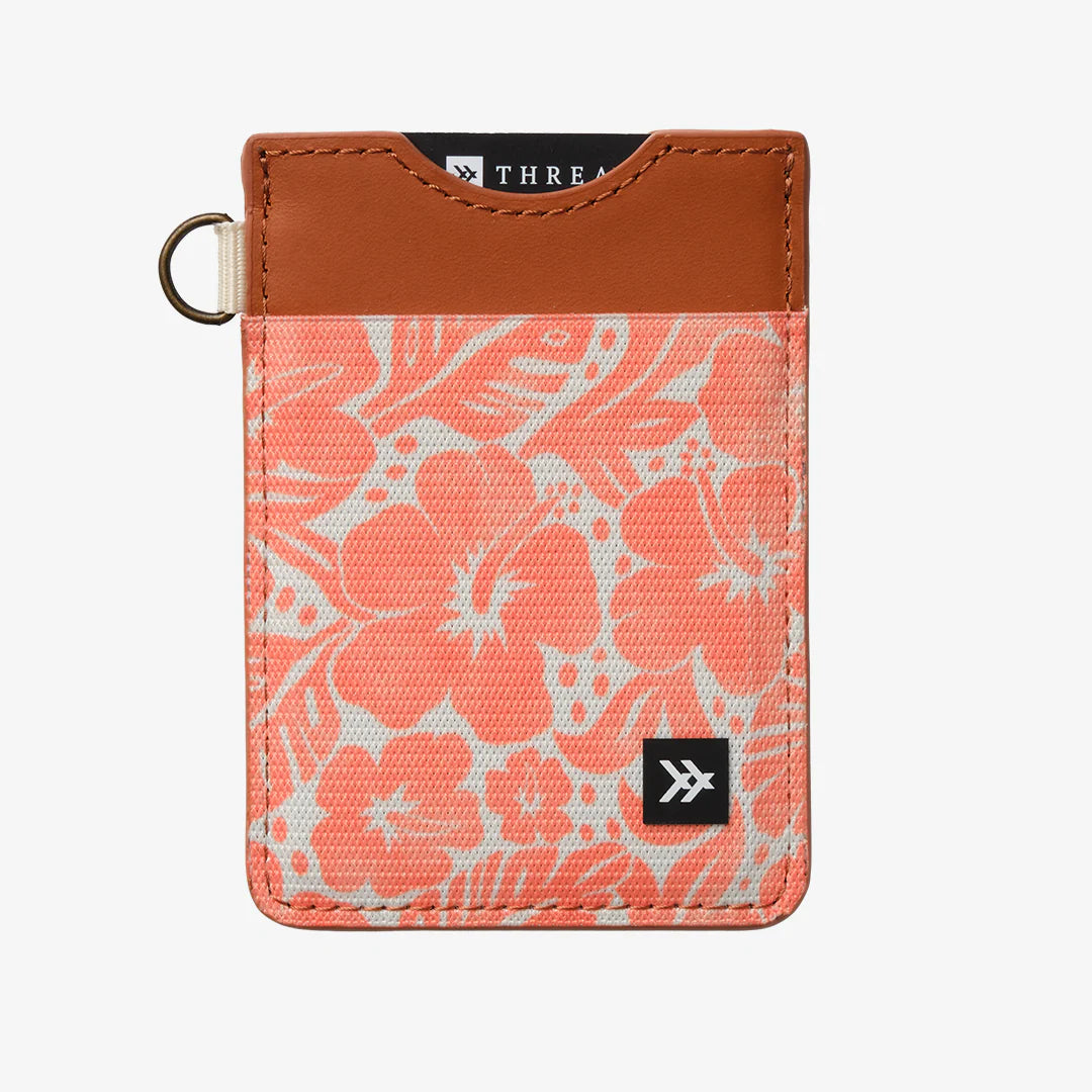 Thread Vertical Leather Wallet