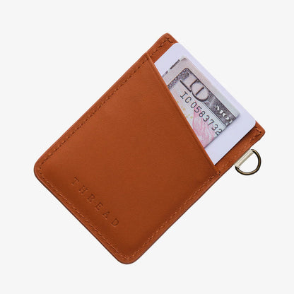 Thread Vertical Leather Wallet
