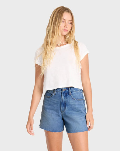 Riley Cut-Off Denim Shorts
