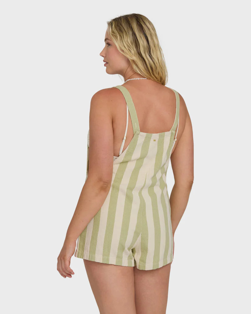 Beach Crush yarn-dyed overalls cover-up by Billabong