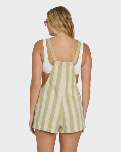 Beach Crush yarn-dyed overalls cover-up by Billabong