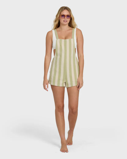 Beach Crush yarn-dyed overalls cover-up by Billabong