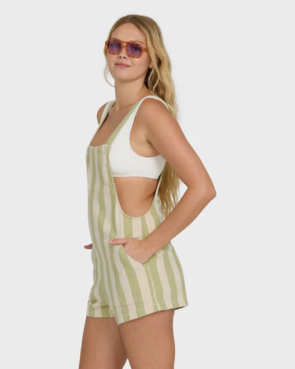 Beach Crush yarn-dyed overalls cover-up by Billabong