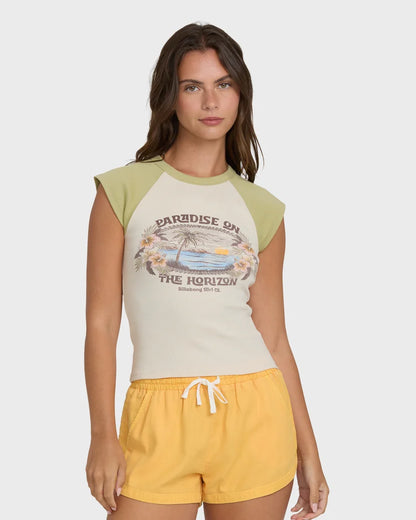 Horizon Raglan Short Sleeve Knit Baby Tee