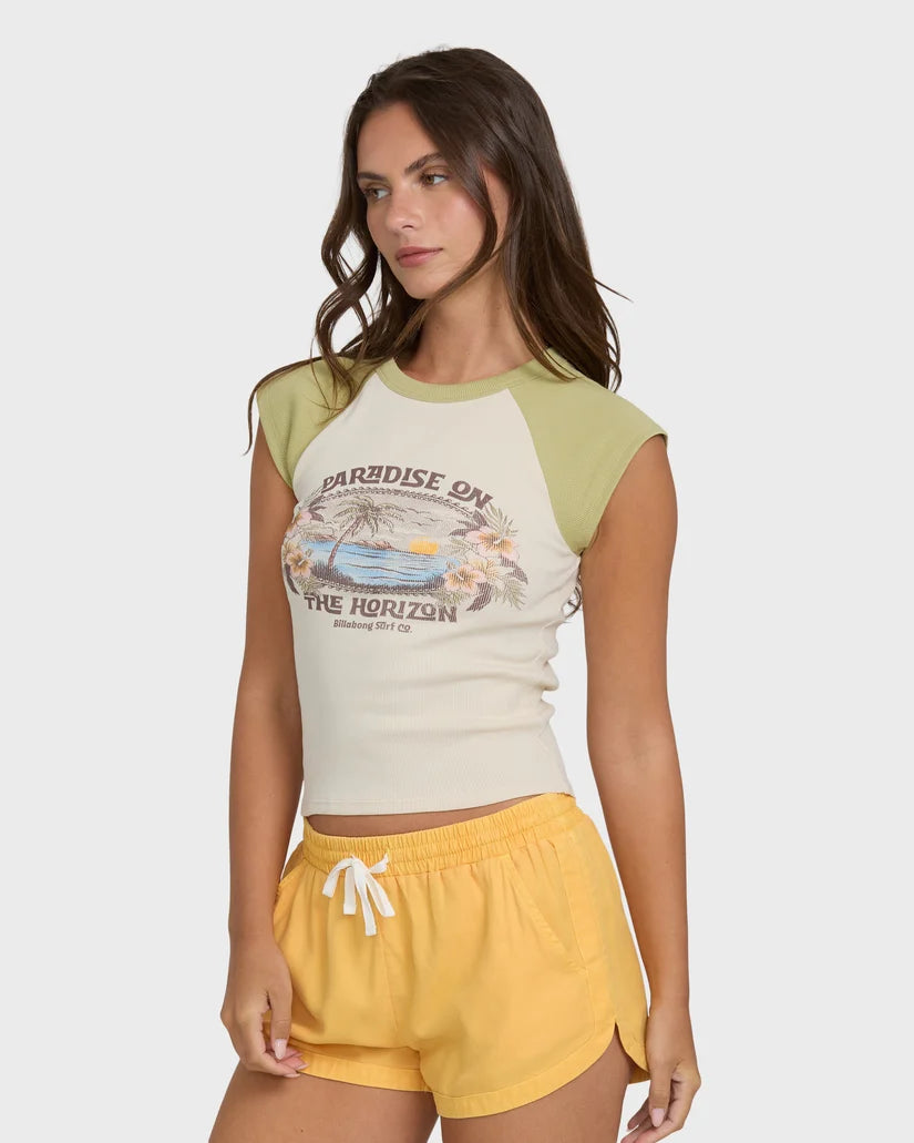 Horizon Raglan Short Sleeve Knit Baby Tee