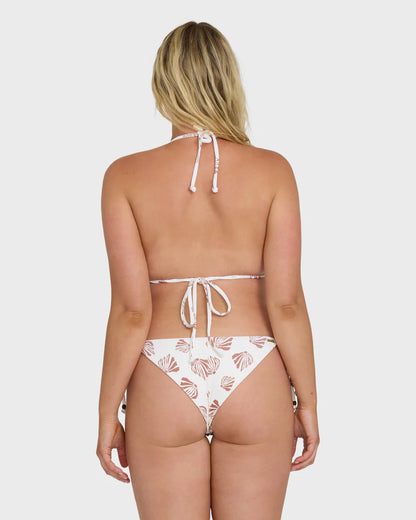 Sandy Shells skimpy tie-side tanga cheeky bikini bottom by Billabong