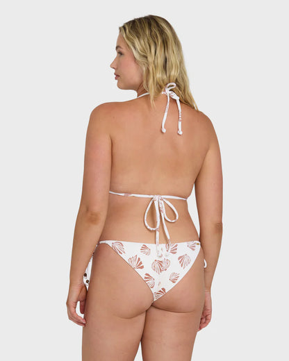 Sandy Shells skimpy tie-side tanga cheeky bikini bottom by Billabong