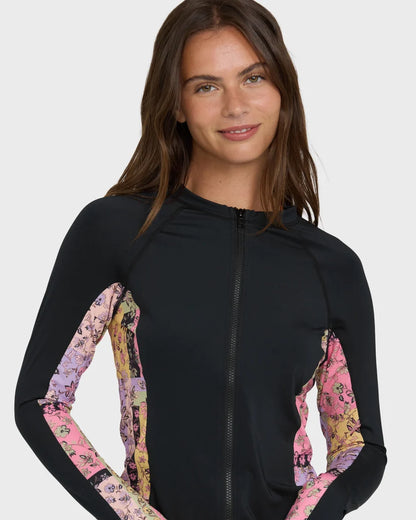 Dreamy Daze Zip Front UPF 50 Long Sleeve Rashguard