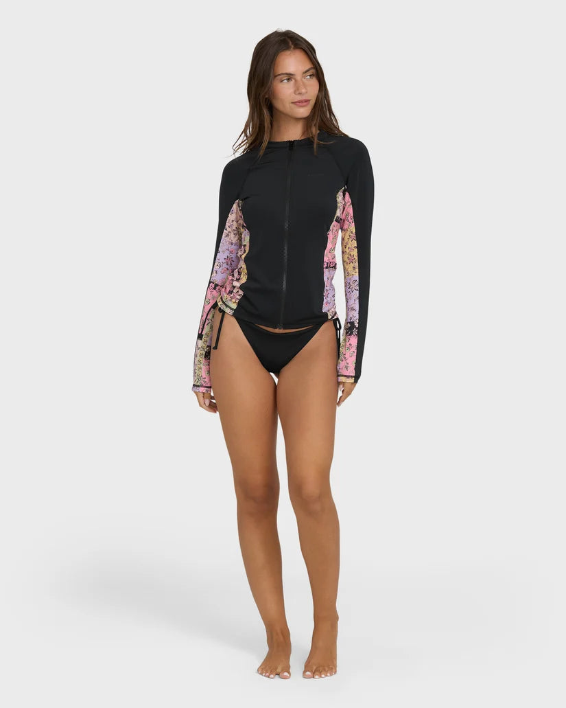 Dreamy Daze Zip Front UPF 50 Long Sleeve Rashguard