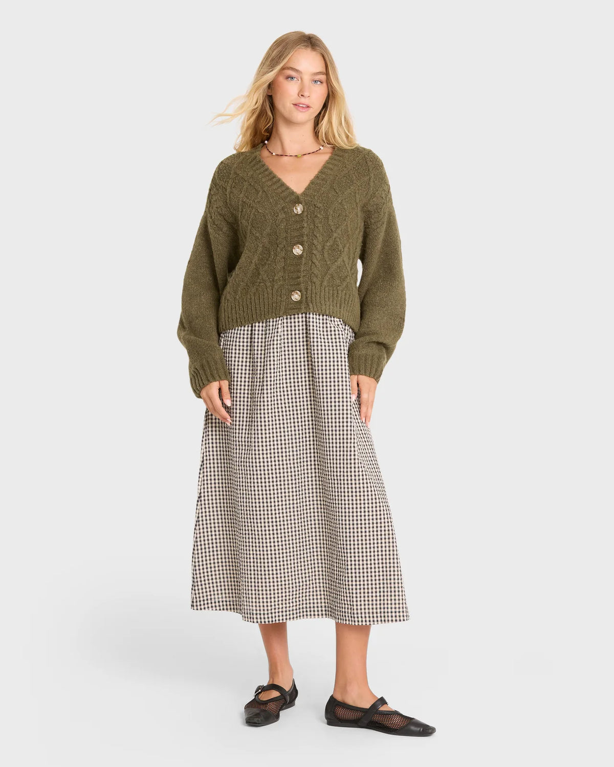 August V-Neck Cardigan Sweater