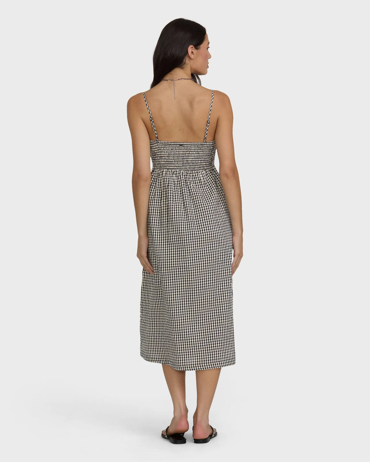 Beach Check Midi Dress
