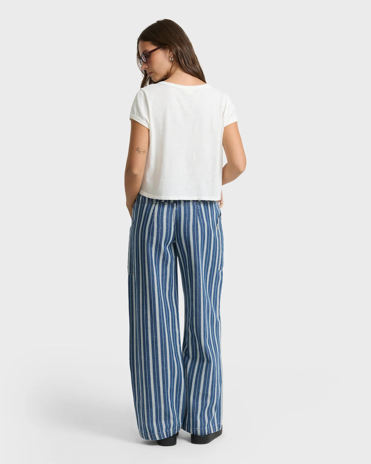 Zonte Elastic Waist Saltwashed Denim Pants