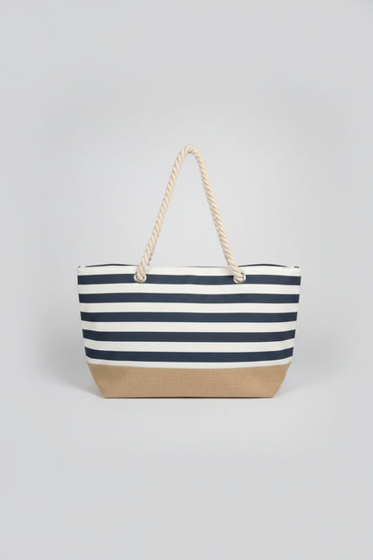 Canvas Stripe Beach Bag